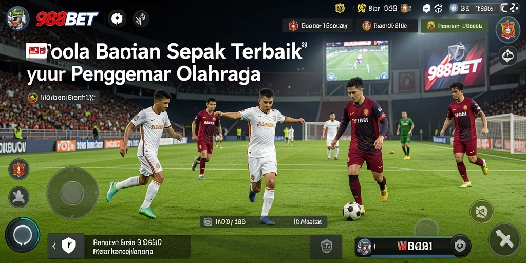 Tampilan gameplay <strong>988BET</strong> menampilkan aksi menarik dalam pertandingan sepak bola.