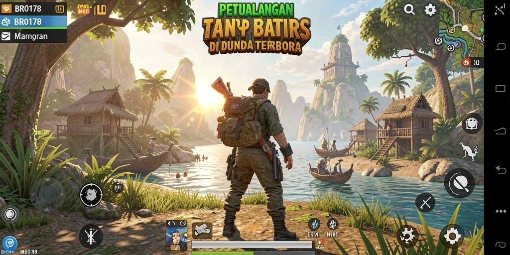 Tampilan menarik dari gameplay BRO178 di dunia terbuka.