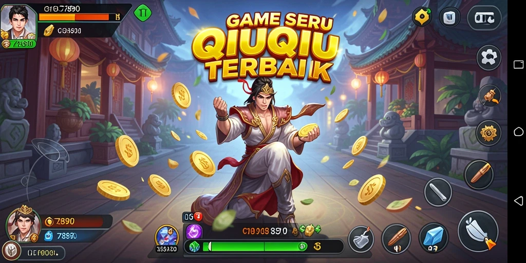 Screenshot utama C7890 menampilkan aksi seru dalam permainan QiuQiu.