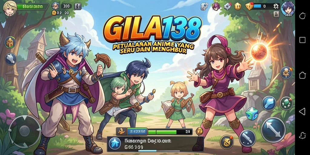Screenshot GILA138 menunjukkan karakter anime utama dalam aksi hebat.