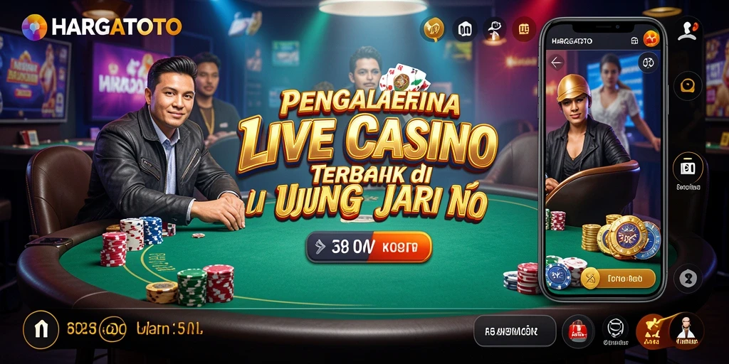 Gameplay mendebarkan HARGATOTO dengan dealer langsung dan suasana kasino nyata.