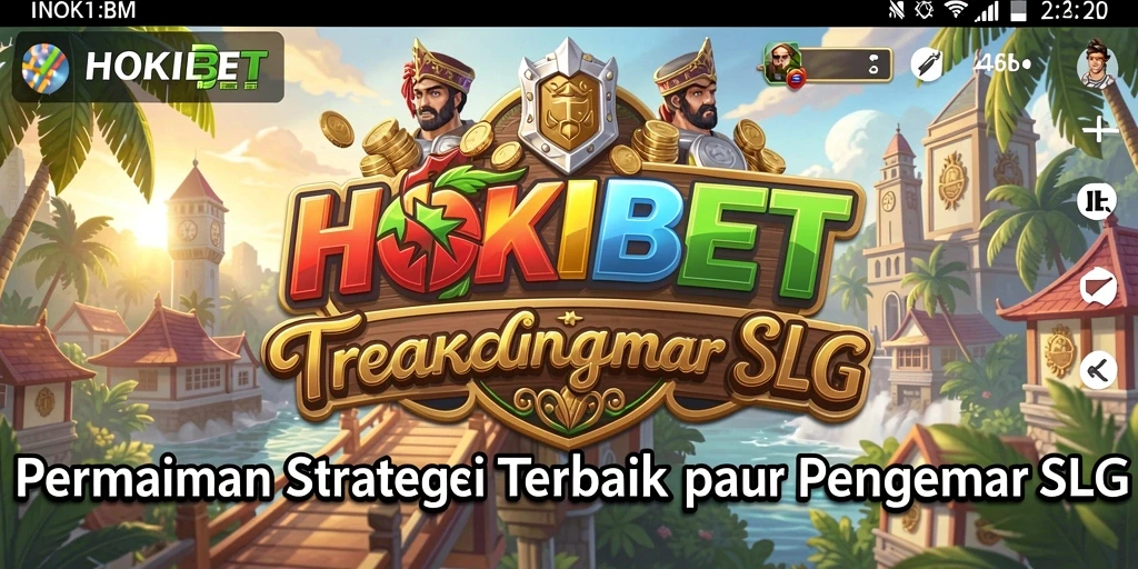 Screenshot HOKIBET menampilkan aksi pertempuran intens dalam game SLG.