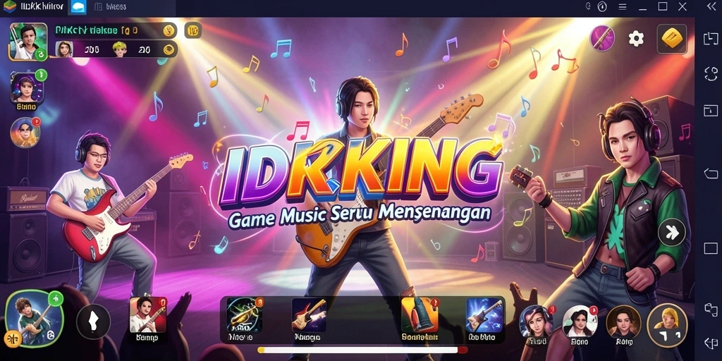 Tampilan gameplay IDRKING yang seru dan penuh musik.