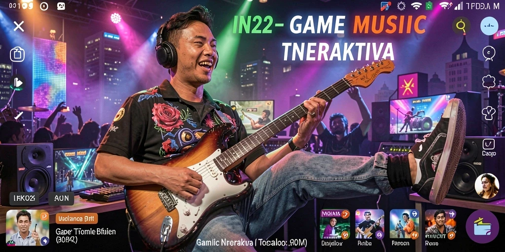 Screenshot gameplay IN22 menampilkan pengalaman musik interaktif.