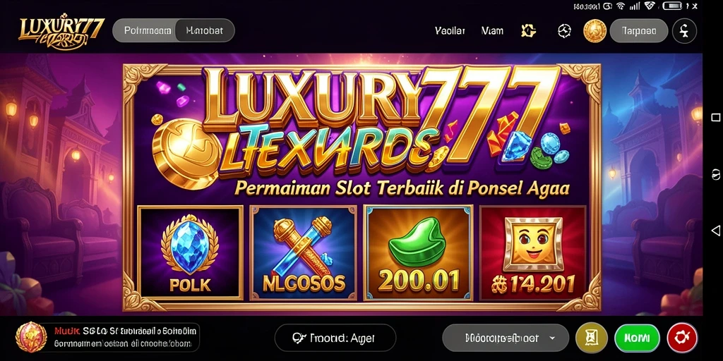 Tampilan menarik dari gameplay LUXURY777 yang penuh warna.