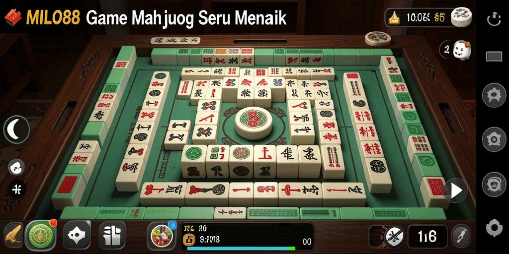 Screenshot gameplay menarik dari MILO88 dengan tampilan Mahjong.