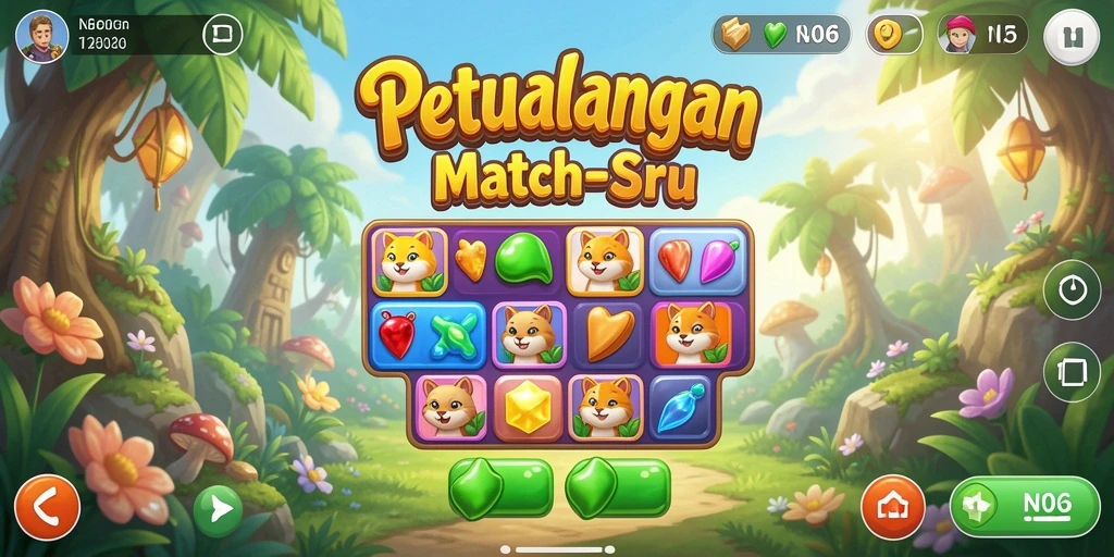 Gameplay seru N06 dengan tantangan Match-3 yang menarik.