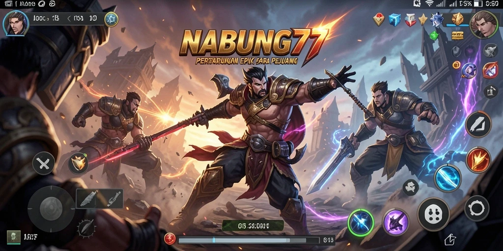 Gameplay pertarungan intens di NABUNG77 yang memukau.