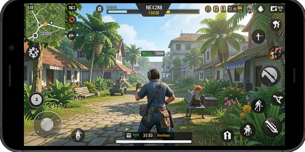 Tampilan gameplay NEX288 yang imersif dan realistis.