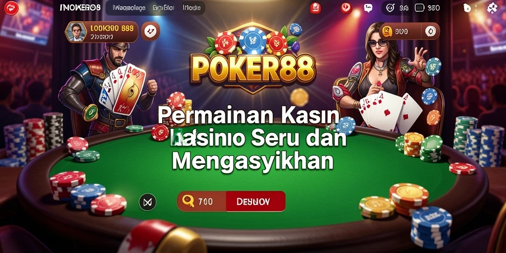 Tampilan gameplay seru dalam POKER88 saat bermain kasino.