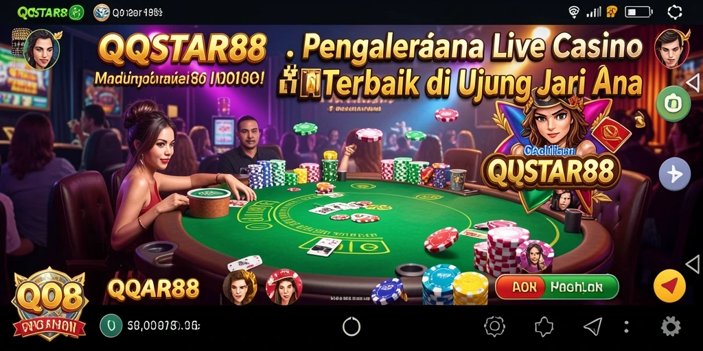 Gameplay Live Casino yang mendebarkan dengan dealer langsung.
