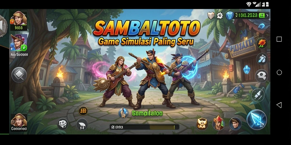 Screenshot SAMBALTOTO menampilkan gameplay seru dan interaksi sosial.