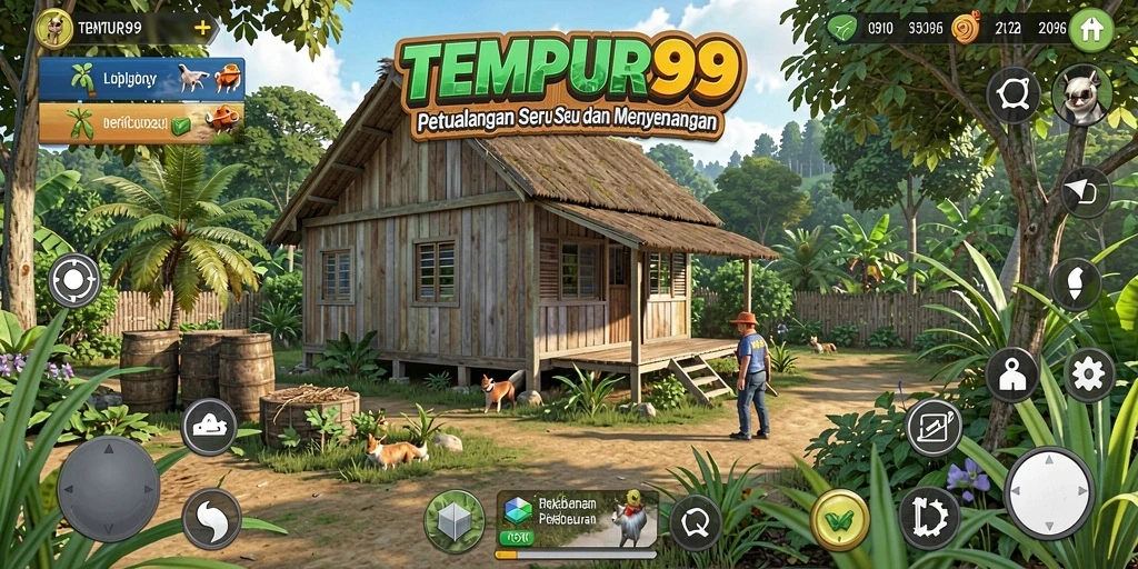 Tampilan gameplay TEMPUR99 yang seru dalam bercocok tanam.