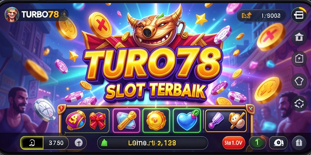 Gameplay menarik TURBO78 yang penuh warna dan fitur slot.